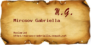 Mircsov Gabriella névjegykártya