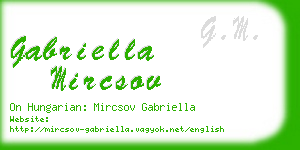 gabriella mircsov business card